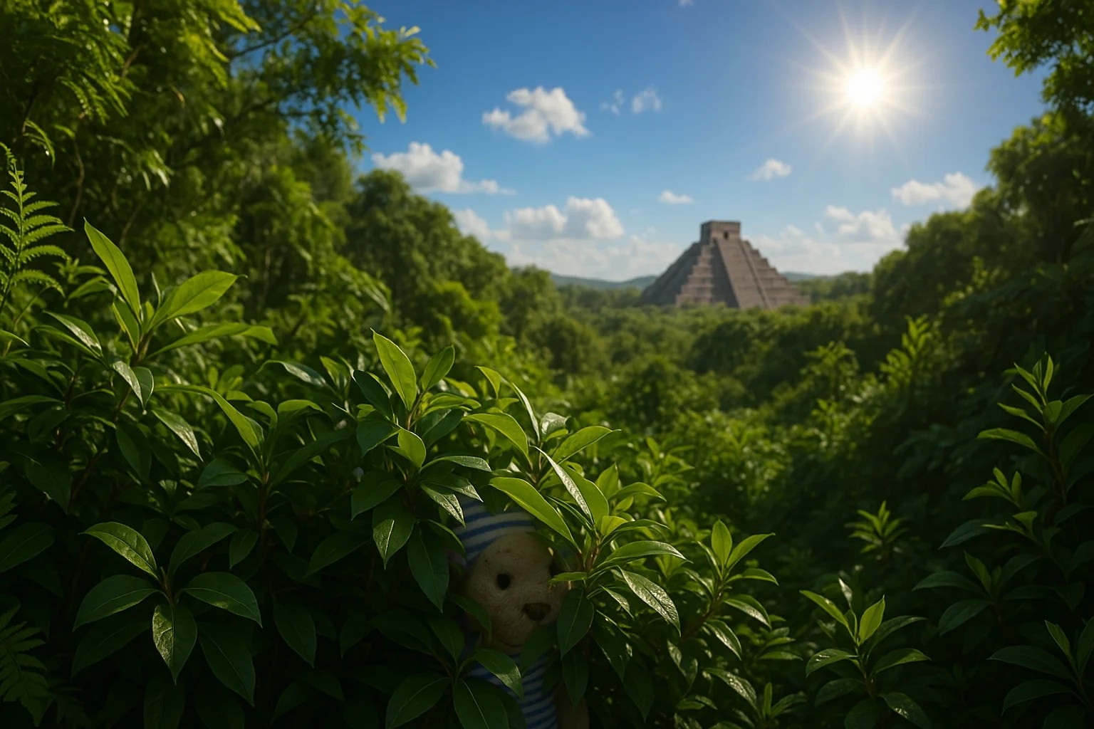 Image of a hidden bear in a special location